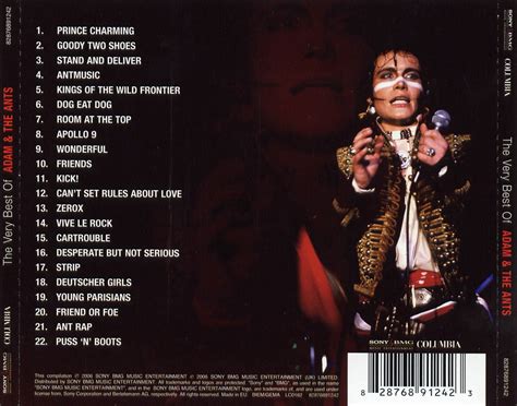 Car Tula Trasera De Adam The Ants The Very Best Of Adam The Ants