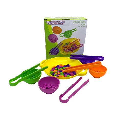 squeeze tweeze sorting counting game educational toy library