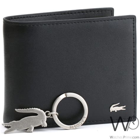 Lacoste Wallet And Keychain For Men Black Watches Prime