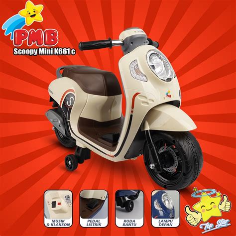 Jual MOTOR AKI Mini ANAK PMB K611C HONDA SCOOPY Licensed By HONDA