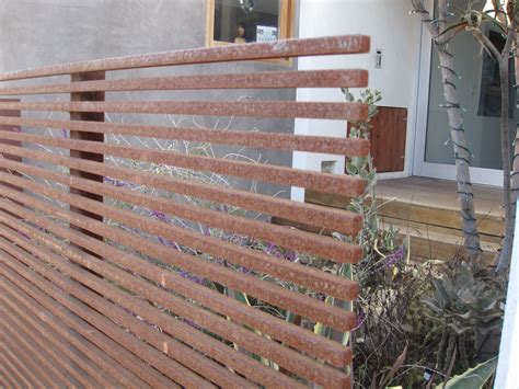 Corten Slats Great Way To Shield The Neighbors Id Like To Do This On My Porch Outdoor Rooms