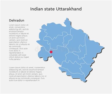 Mapa Del Pa S De La India Y Plantilla De Estado Uttarakhand Ilustraci N