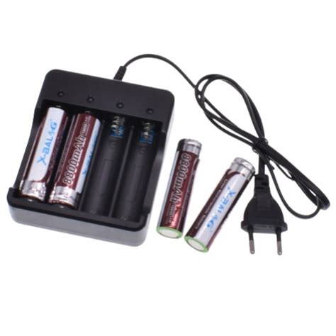 Set 4 Acumulatori Stone Model X Balog 18650 3 7v 4 2V 9 6W 8800mAh