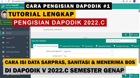 Cara Mengisi Data Periodik Sekolah Data Sanitasi Dan Bersedia Menerima