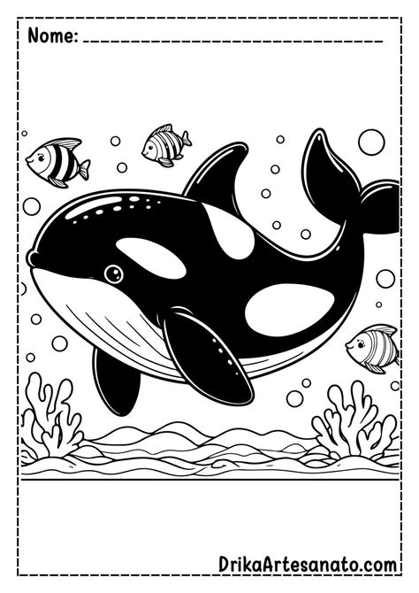 50 Desenhos de Baleia para Colorir Grátis em PDF