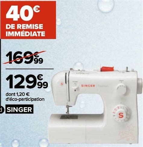 Promo Singer Machine Coudre Chez Carrefour