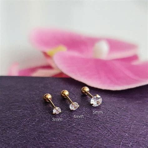 Be Happy Jewellery Stainless Steel Ear Piercing Studs Earrings Single