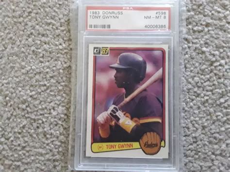 Tony Gwynn 1983 Donruss 598 Rookie Karte Psa 8 Mlb Eur 5579