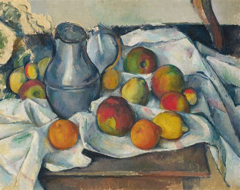 Paul C Zanne Kettle And Fruits