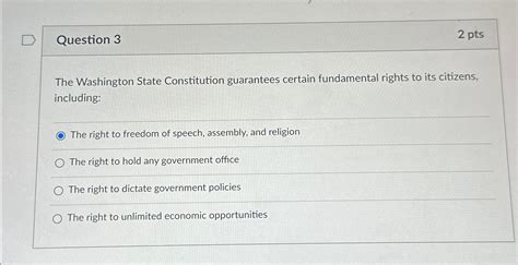 Solved Question 32 ﻿ptsthe Washington State Constitution