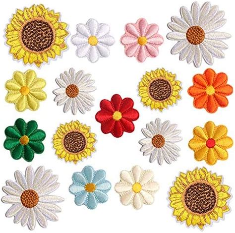 Amazon Tiesome Sunflower Iron On Clothing Patches Pcs Colorful