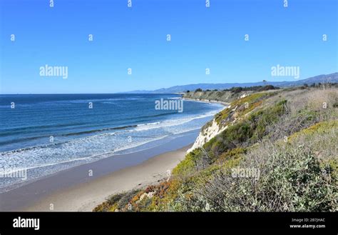 Stunning coastline of Ellwood Beach in California Stock Photo - Alamy