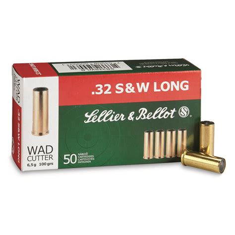 Sellier Bellot Pistol 32 S W Long WC 100 Grain 50 Rounds 85645