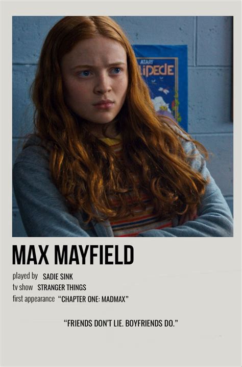 Max Mayfield Stranger Things Max Stranger Things Poster Stranger