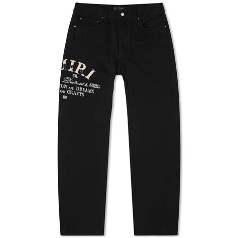 Amiri Distressed Arts District Jeans Black Overdye End Us