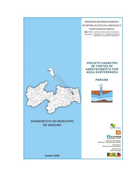 PDF PROJETO CADASTRO DE FONTES DE ABASTECIMENTO PORrigeo Cprm Gov Br