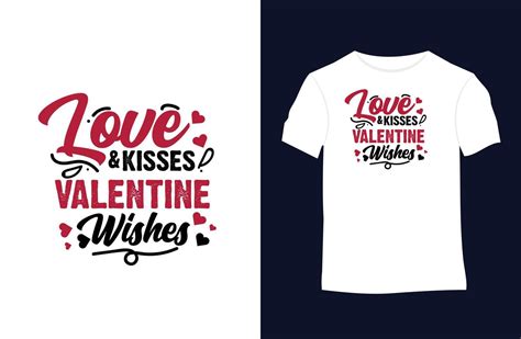 Valentine Vector T Shirt Design With Silhouettes Typography Print