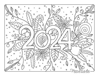 Free Printable New Year Coloring Pages For