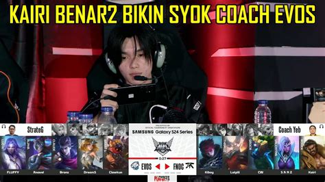 Julian Kairi Bikin Evos Ketar Ketir Hampir Maniac Fnatic Onic Vs