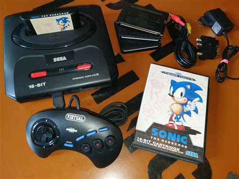 Sega Mega Drive 2 Console With Sonic The Hedgehog 1 And 3 Other