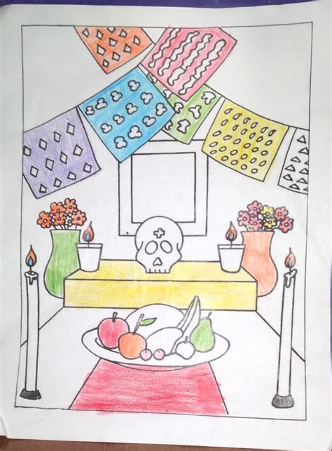 Hola Me Pueden Ayudar A Finalizar Mi Dibujo Del Altar De Muertos Por