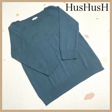 Hushush 【hushush】ハッシュアッシュ 長袖ニット グリーン緑 トップス レディースの通販 By らうs Shop｜ハッシュ