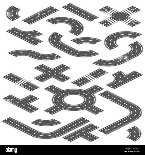 Elementos De Vector De Carreteras Y Autopistas Isom Tricas Para La