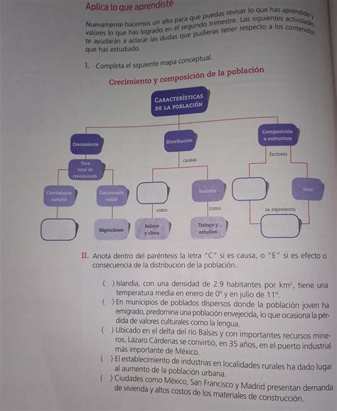 Completa El Siguiente Mapa Conceptual Es De Geograf A De Secundaria