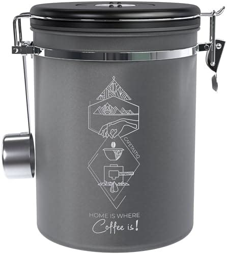 Amazon Veken Coffee Canister With Window Airtight Stainless Steel