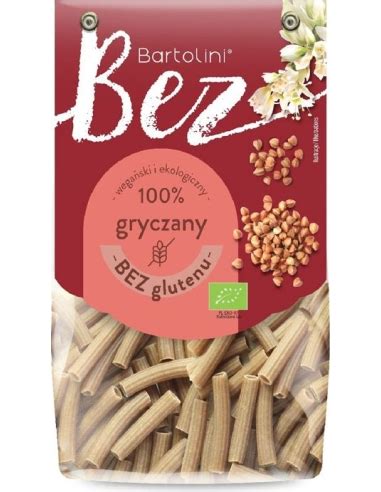 BIO Makaron Gryczany Rurka Maccheroni Bez Glutenu Vegan 250g BARTOLINI