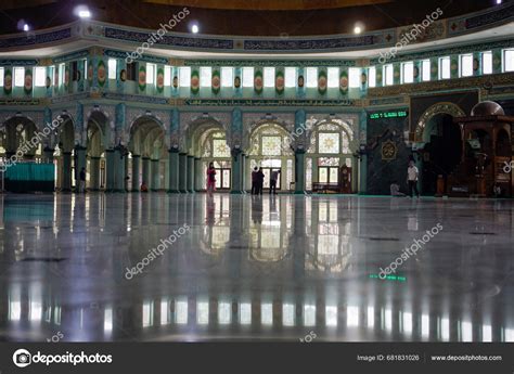 Tangerang Banten October 2023 Man Walking Mosque Hall Place Muslims