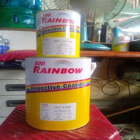 Sơn Epoxy Rainbow 1017 dùng cho bể nước sạch thùng 4 lít Sơn 2 thành phần