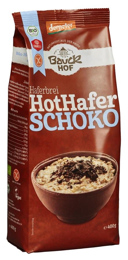 Bauckhof Hot Hafer Schoko Glutenfrei Demeter NaturPur Shop