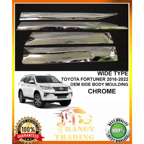 Toyota Fortuner To Oem Side Body Moulding Trim Chrome Wide