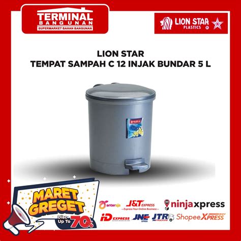 Jual Tempat Sampah Injak Bundar C 12 Round Step On Dustbin 5 Litres