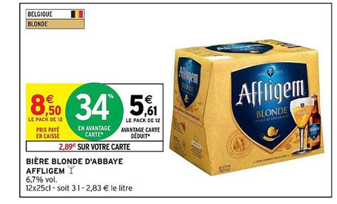 Promo Bi Re Blonde D Abbaye Affligem Chez Intermarch Hyper Icatalogue Fr