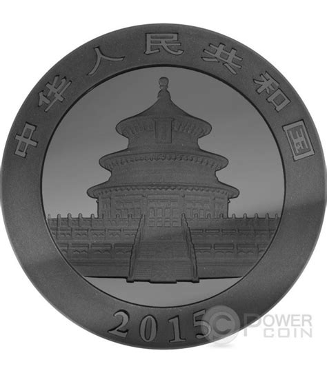 GOLDEN ENIGMA Panda Black Ruthenium 1 Oz Silber Münze 10 Yuan China 2015