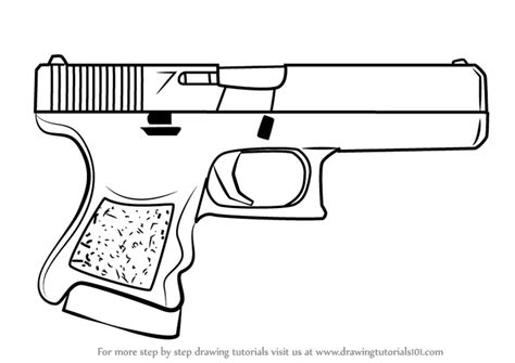 How to Draw Glock-18 from Counter Strike (Counter Strike) Step by Step ...