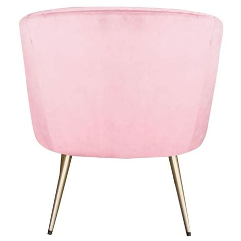 Fauteuil velours rose et pieds métal doré Goldy LesTendances fr