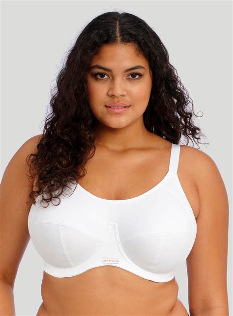 Elomi Energise Sports Bra With J Hook White Debras