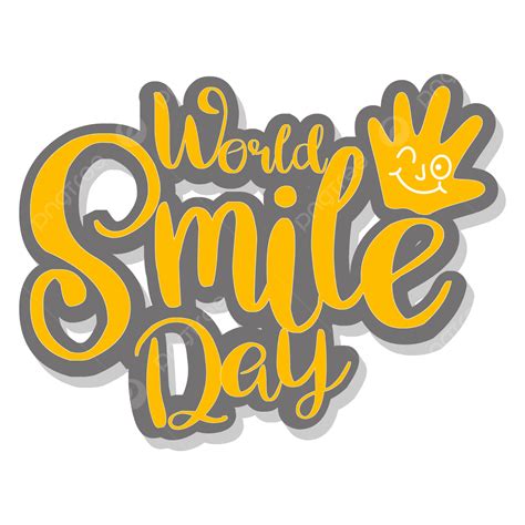 World Smile Day Vector Hd PNG Images World Smile Day With Shadow