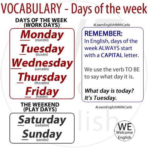 What day is today? - Welcome to Learn English with Carlo