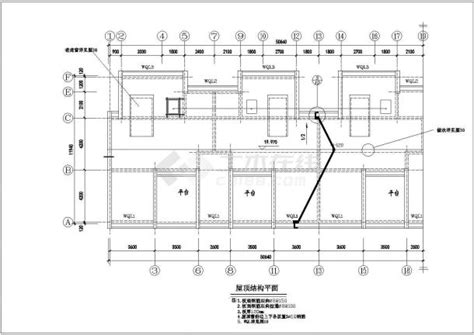 汉中市某小区3400平米6层砖混结构住宅楼结构设计cad图纸居住建筑土木在线