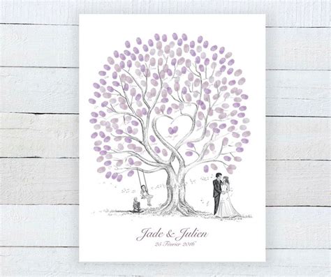 NOUVEAU Arbre à empreintes Mariage ou Anniversaire 60x80cm 200