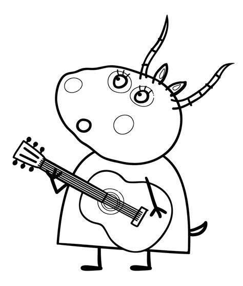 Peppa Pig - The teacher Madame Gazelle plays guitar