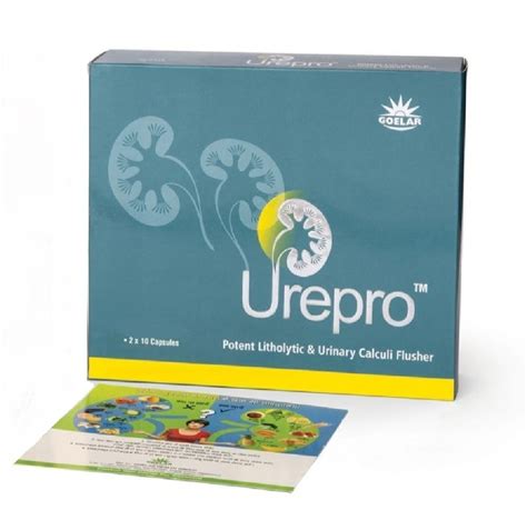 Urepro Potent Litholytic And Urinary Calculi Flusher Capsule Packaging Type Box Packaging