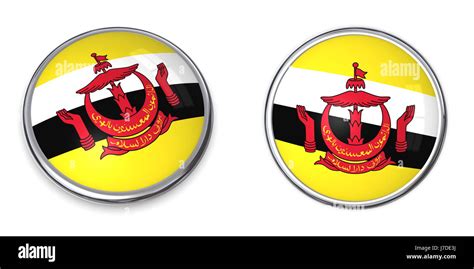 Rund Um Flagge Button Banner Pin Aufkleber Brunei Aufkleber Reisen