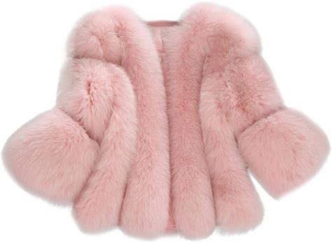 Sunmoot Lady Faux Fur Coat Winter Evening Party Luxury Shawl Wraps Warm