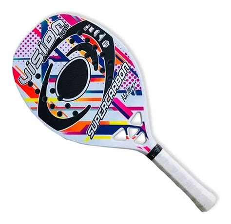 Raquete Beach Tennis Vision Super Carbon Pro Modelo Frete Gr Tis