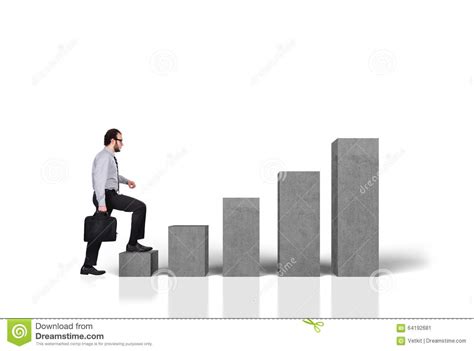 Businessman Walking On Gray Chart Stock Image Image Of Exchange